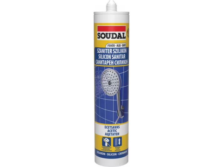 SOUDAL fehér szaniter szilikon